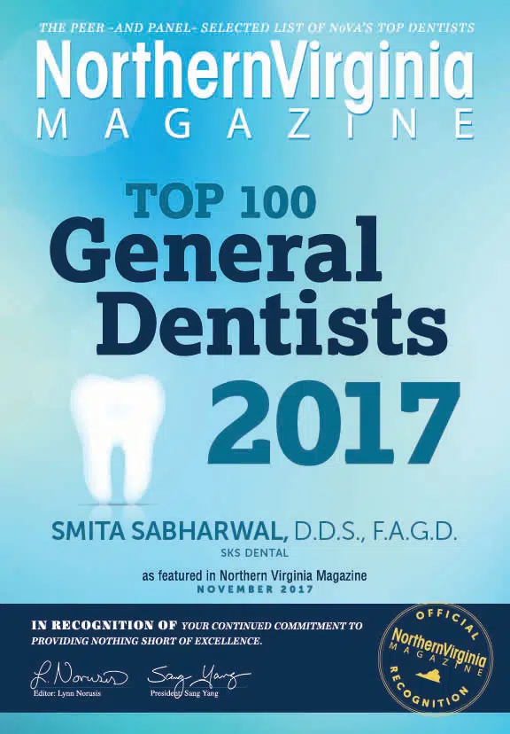 SKS Dental, top 100 general dentists in Northern Virginia 2017